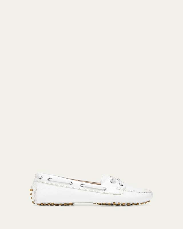 Jia Leather Driver Boat Loafers